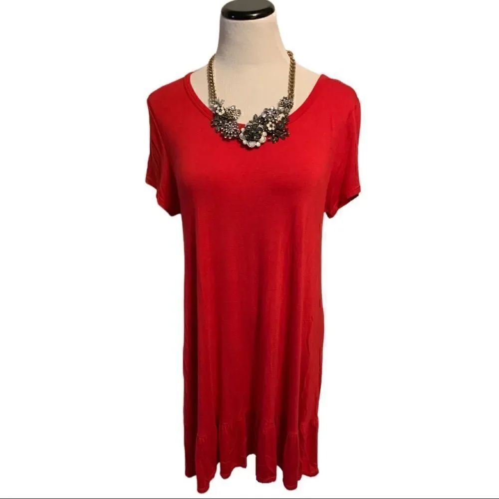 Twenty Second Ref Ruffle Hem Dress Sz L